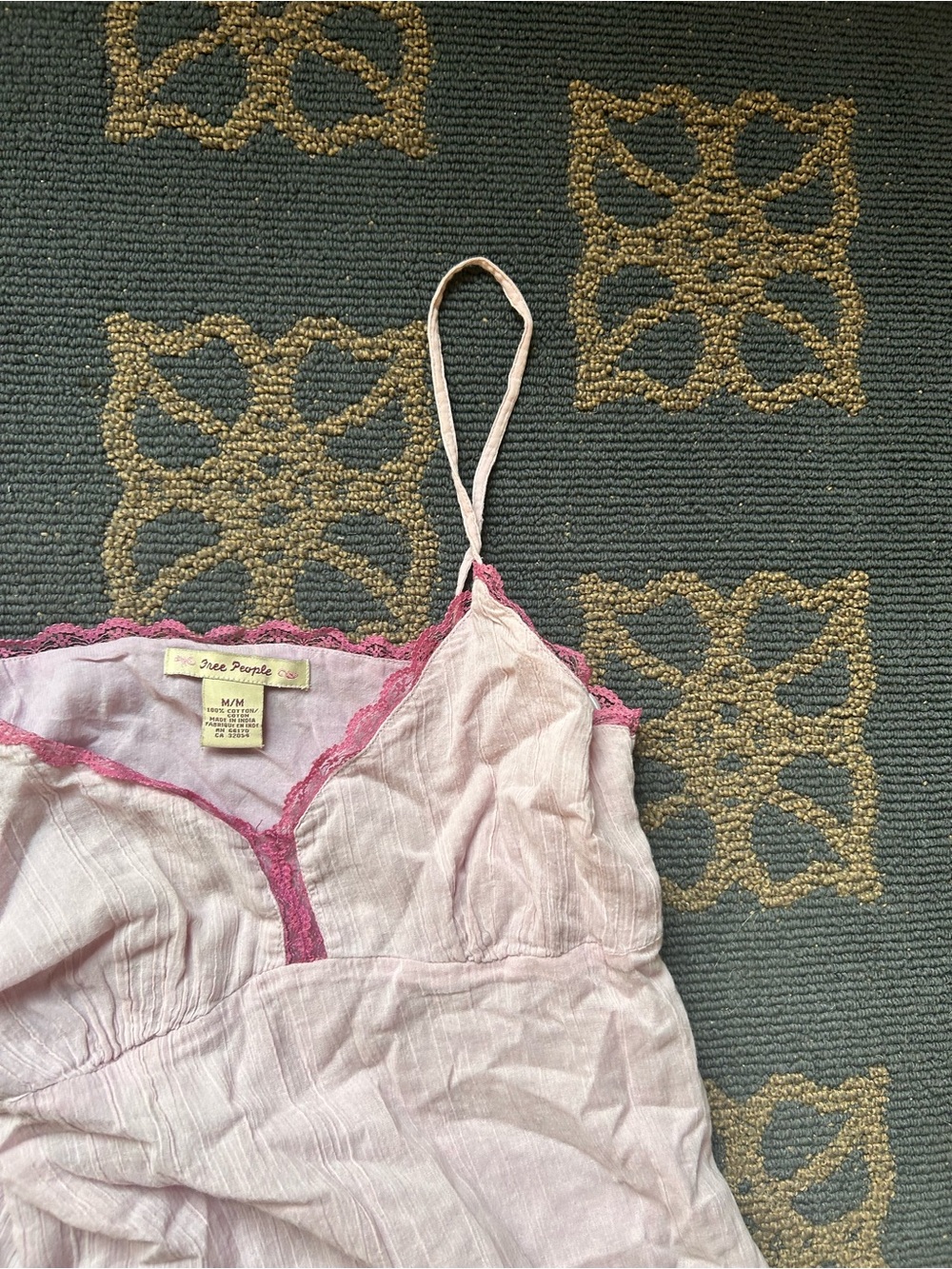 Free People Pale Pink Lace-Trim Slip Dress - Picture 11 of 11